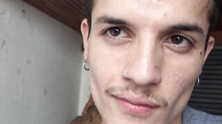 Straight guy with piercing has first time gay sex