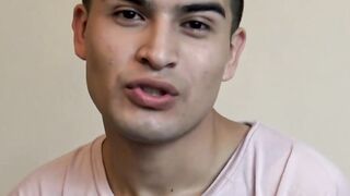 Turned gay latino blows dick before POV bareback and facial