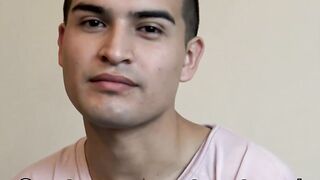 Turned gay latino blows dick before POV bareback and facial