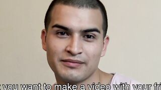 Turned gay latino blows dick before POV bareback and facial