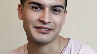 Turned gay latino blows dick before POV bareback and facial