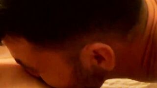 Jock blows a stud and rims him before being hammered bare