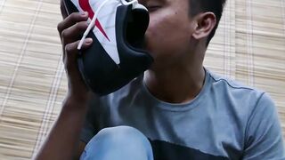 Toe sucking Asian twinks sucking and hard anal plowing