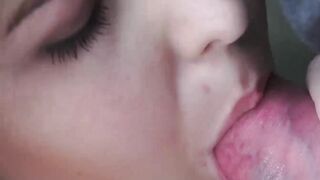 Naughty teen properly services an old guy and he loves it
