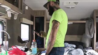 Inked stud barebacks gay stepson before creampie