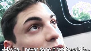 Straight Latino takes cash and turns gay by sucking dick