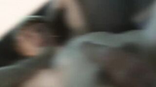 Cute amateur twink Lewis sucking a huge cock on a back seat
