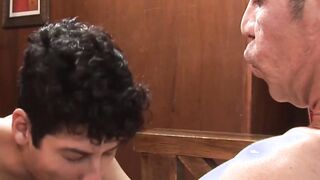 Deviant daddy destroys raw twink ass with his huge cock