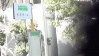 Real Japanese babes filmed up skirt by naughty voyeur