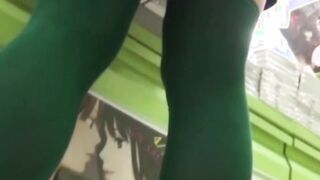 Real Japanese babes filmed up skirt by naughty voyeur