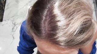 Blonde stepmom JenyB blows stepson dick and anal fucked