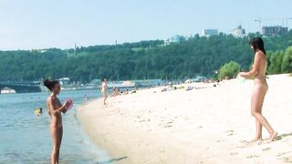 An adorable nudist girls