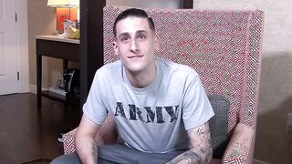 Hot ass James Devlin jerking his fat dick off in hotel room