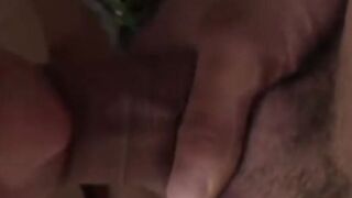 Handsome twink sucks an enormous veiny cock outdoors