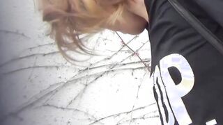 Real Japanese amateurs filmed peeing all around town