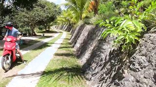 Public blowjob from his Thai girlfriend