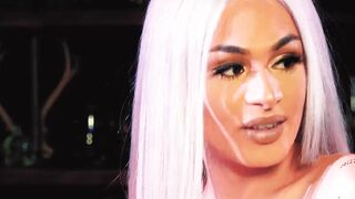 Small tits tranny goddess Eva Maxim fucks kinky girl hard