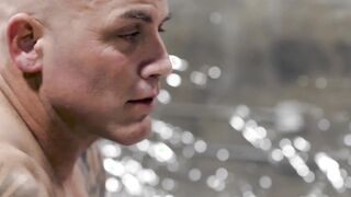 Teen gets fucked by buff tattooed dude in a space dome