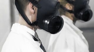 Teen gets fucked by buff tattooed dude in a space dome