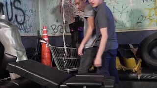 Latino twink gets his ass rimmed and fucked raw