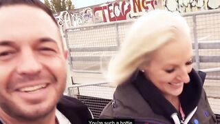 German blonde Bimbo meet and plowed Outdoor Parking Berlin