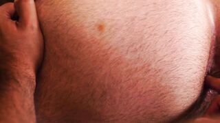 Hot bear Atlas Grant seduces voyeur into bareback 3way