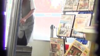 Real Japanese amateur filmed peeing in public bathroom