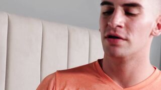 Muscle jock Trevor Brooks rides twink stepbro Trevor Harris cock