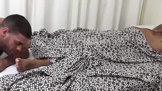 Horny Johnny wanks his best friends dick while hes sleeping