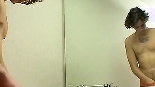 Hung butt buddy plays with his dick in his underwear solo