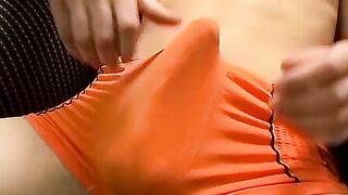 Hung butt buddy plays with his dick in his underwear solo