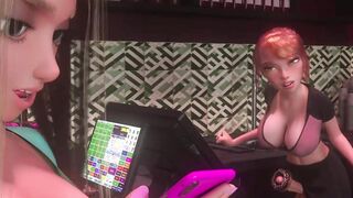 3D SHEMALE XX Barista REALISTIC Cumshots