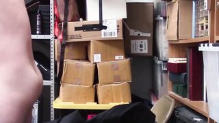 Hung white jock demolishes ass hole of a skinny shoplifter
