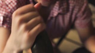 Euro slut seduces a black dick into fucking all of her holes