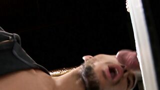 Mike Maverick fucks with Hans Berlin in a glory hole room