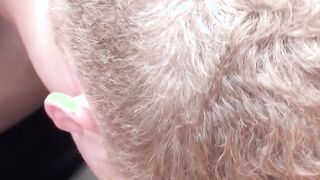 Horny white stud likes being dominated by two handsome dude