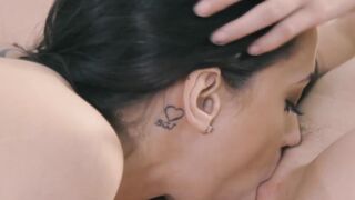 Stepmom gives teenie a lecture in lesbian sex