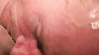 Skinny dude gives head and tugs his tiny dick until he cums