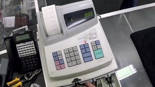 Attractive lady makes a sweet deal fucking the pawnbroker