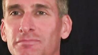 Gay mature pervert tugs his erect dick and sprays jizz