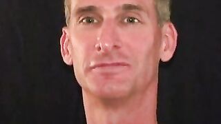 Gay mature pervert tugs his erect dick and sprays jizz