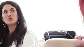 Latina MILF squirting in doctors office