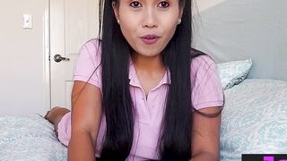 Passion solo fucking for sexy Asian teen