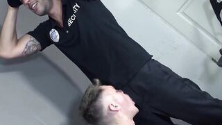 Tattooed stud Zak Bishop dominated horny officer Jace