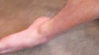 Horny old homosexual beats his thick meat and cums