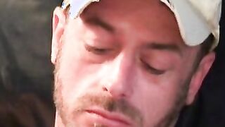 Horny old homosexual beats his thick meat and cums