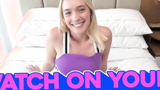 This blonde teen is cute and brand new to porn
