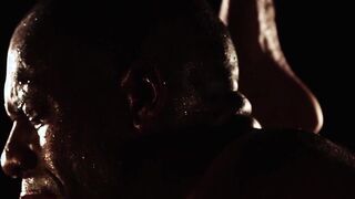 Sensual babe BBC fucked in romantic darkness