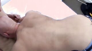 Bald muscle man anal bangs amateur ass deep and hard
