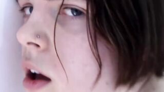 Cute young amateur sucks cock before being anally screwed